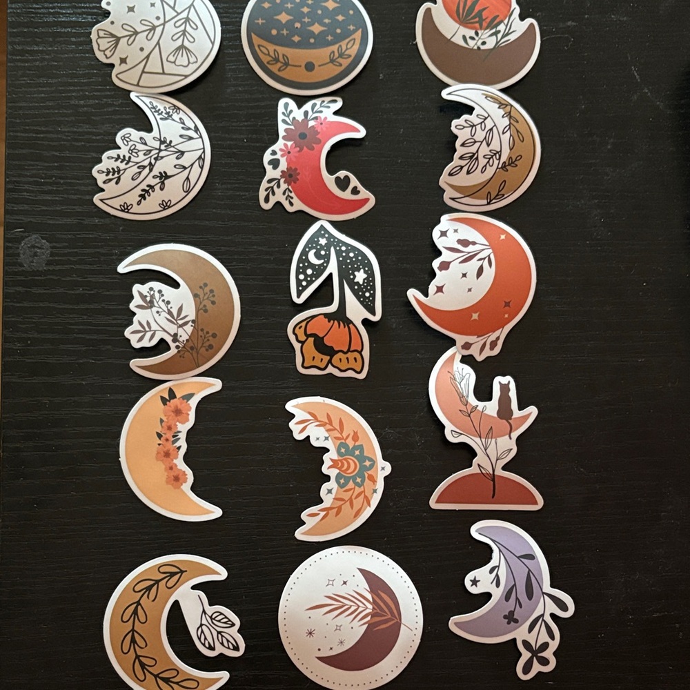 Moon Phase Sticker Set